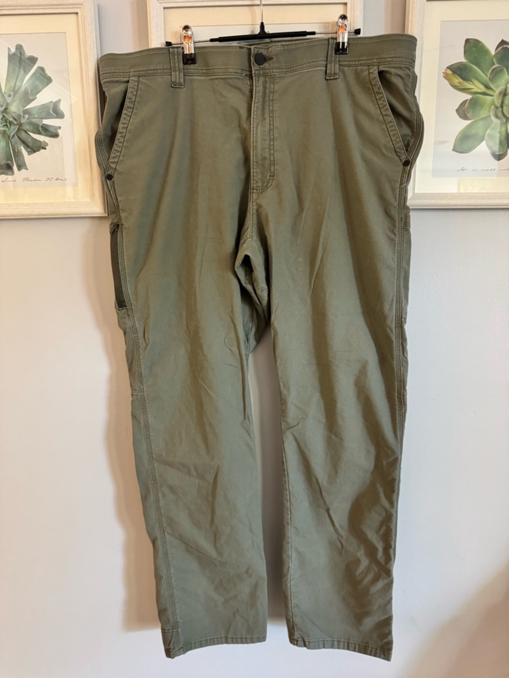 Wrangler Co Men's Straight Fit Rugged Utility Pants - Olive